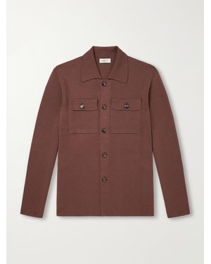 Piacenza 1733 Virgin Wool Knitted Overshirt - Brown