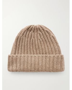 STÒFFA Ribbed Cashmere Beanie - Natural