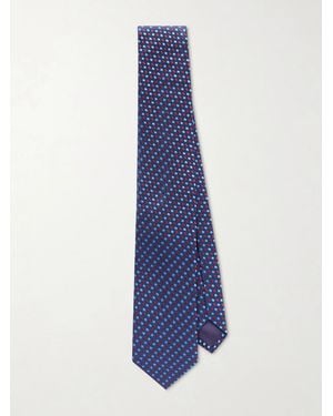 Charvet 8.5Cm Silk-Jacquard Tie - Blue