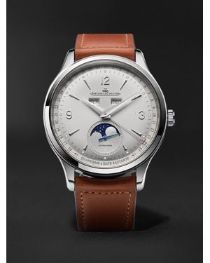 Jaeger-lecoultre Master Control Calendar Automatic 40Mm Stainless Steel And Leather Watch, Ref No. Q4148420 - Black