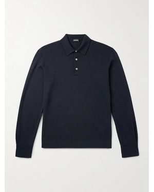 ZEGNA Cotton-piqué Polo Shirt - Blue