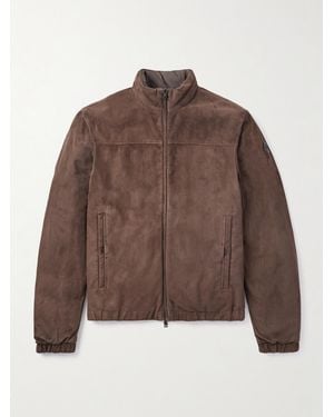 Moncler Cernay Logo-Appliquéd Reversible Suede And Quilted Shell Down Jacket - Brown