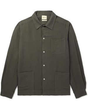 De Bonne Facture Linen Shirt Jacket - Green
