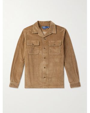 Polo Ralph Lauren Convertible-collar Cotton-corduroy Overshirt - Natural
