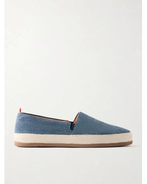 Mulo Linen Espadrilles - Blue