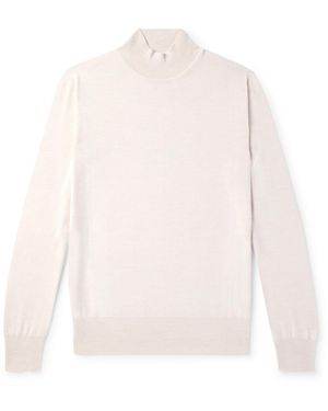 MR P. Merino Wool Mock-Neck Sweater - White