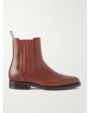 Brunello Cucinelli Beatles Leather Chelsea Boots - Braun