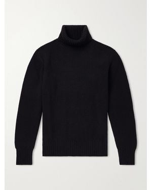 STÒFFA Ribbed Cashmere Rollneck Sweater - Blue