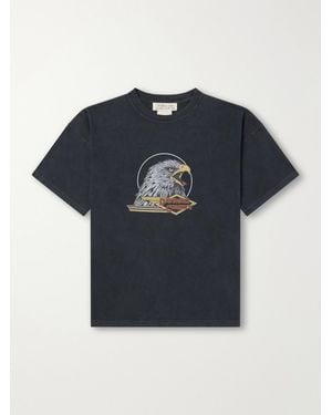 Remi Relief Davidson County Printed Cotton-Jersey T-Shirt - Blue