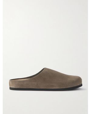 Common Projects Clogs aus Veloursleder mit Logoprägung - Braun