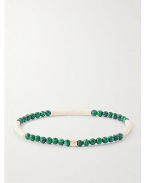 Luis Morais 14-Karat, Malachite And Onyx Beaded Bracelet - Green