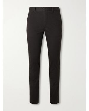 Slowear Straight-Leg Cotton-Blend Twill Trousers - Black
