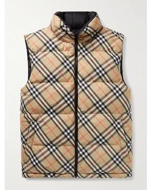 Burberry Logoed Down Vest - Brown