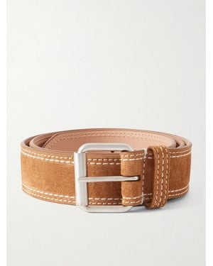Dries Van Noten 4Cm Suede Belt - Brown