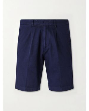 Boglioli Straight-leg Cotton-blend Shorts - Blue