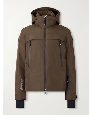 Moncler Balmhorn Hooded Shell Down Ski Jacket - Brown