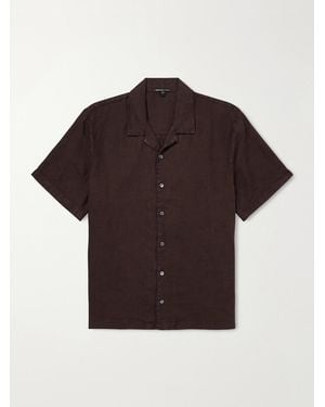James Perse Convertible-collar Linen Shirt - Brown