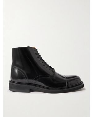 MR P. Jacques Glossed-Leather Boots - Black
