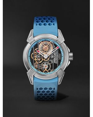 Jacob & Co Epic X Limited Edition Hand-Wound Skeleton 44Mm Titanium And Rubber Watch, Ref. No. Ex110.20.Aa.Aj - Black