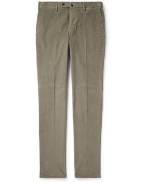 Slowear Incotex Straight-Leg Cotton-Blend Corduroy Pants - Green