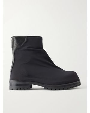 424 Marathons Leather And Jersey Boots - Blue