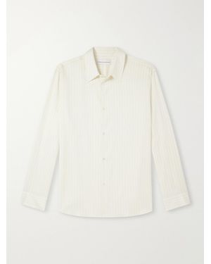 Studio Nicholson View Striped Silk And Cotton-Blend Shirt - Natural