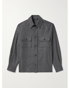 Loro Piana Jim Wish Flannel Overshirt - Grey
