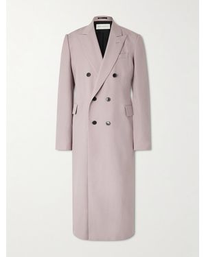 Dries Van Noten Double-Breasted Wool-Twill Coat - Pink
