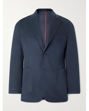 Rubinacci Silk-Twill Blazer - Blue