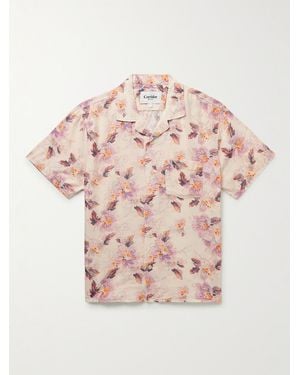 Corridor NYC Novella Camp-Collar Floral-Print Lyocell Shirt - Pink