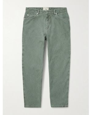 Folk Barrel-Leg Jeans - Green