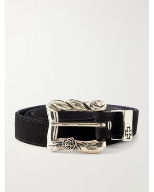 Enfants Riches Deprimes 3Cm Suede Belt - Black