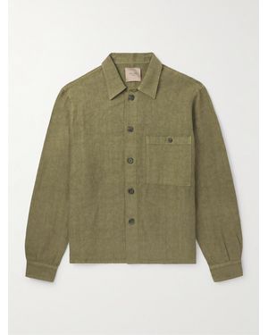 Federico Curradi Linen Overshirt - Green