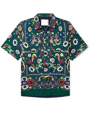 Sacai Paisley-Print Shell Shirt - Green