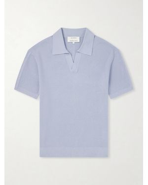 Frescobol Carioca Rino Knitted Cotton Polo Shirt - Blue