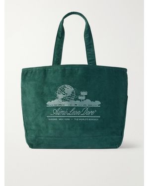 Aimé Leon Dore Logo-Embroidered Cotton-Corduroy Tote - Green