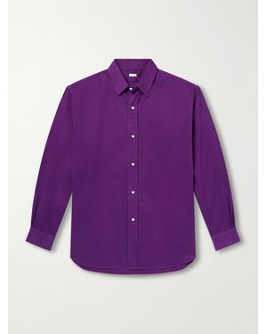 A.PRESSE Cotton-Twill Shirt - Lila