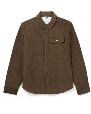 James Perse Fleece-lined Cotton-blend Corduroy Shirt Jacket - Brown