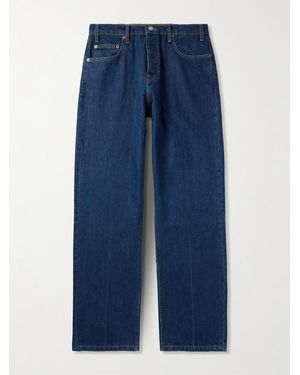 CHERRY LA Jeans A Gamba Dritta Con Logo Ricamato - Blu