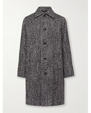NN07 Franco 8439 Tweed Overcoat - Grey
