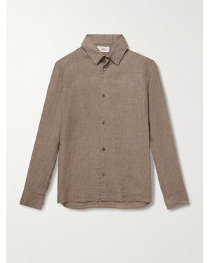 MR P. Linen Shirt - Marrone