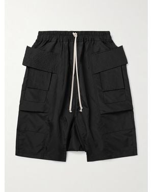 Rick Owens Shorts Cargo A Gamba Dritta - Nero