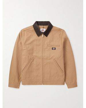 Wacko Maria Dickies Corduroy-Trimmed Cotton-Canvas Jacket - Natural