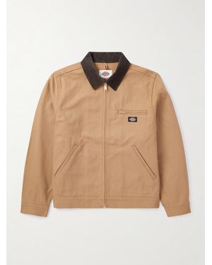 Wacko Maria Dickies Corduroy-Trimmed Cotton-Canvas Jacket - Natural