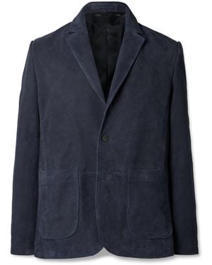MR P. Suede Suit Jacket - Blue