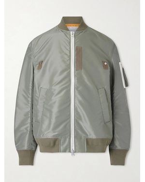 Sacai Padded Nylon-twill Bomber Jacket - Grey