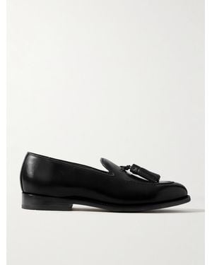 Grenson Merle Tasselled Leather Loafers - Black