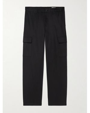 NN07 Mylo Straight-leg Organic Cotton-blend Cargo Trousers - Black