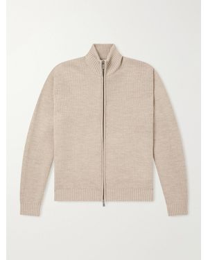 Frescobol Carioca Minas Merino Wool Zip-Through Jumper - Natural