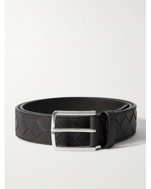Bottega Veneta 3.5Cm Intrecciato Leather Belt - Black